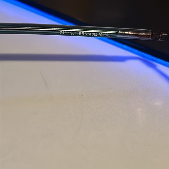 GUESS GU128 Eyeglasses Frame Petite 48-19-135 Gun Multicolor - Picture 3 of 5